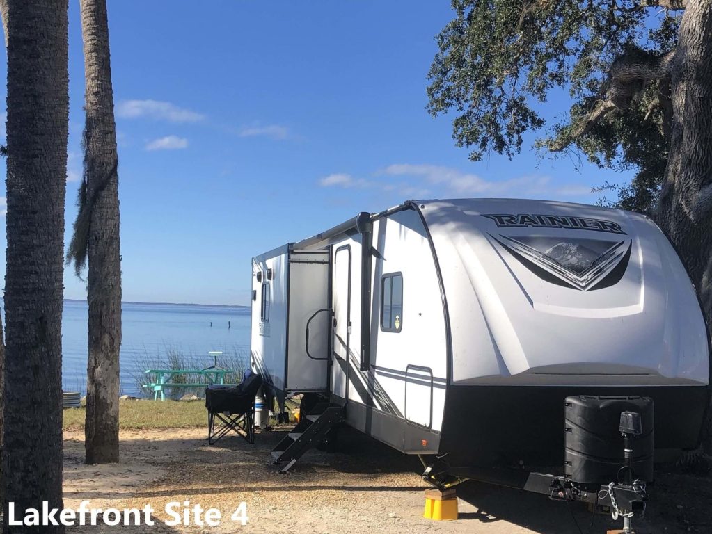 Shaded interior RV sites under oak trees