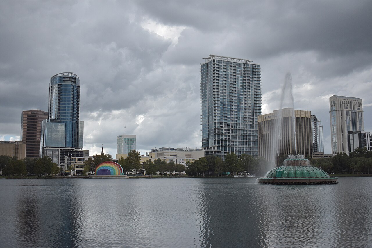 Orlando skyline from Lake Eola